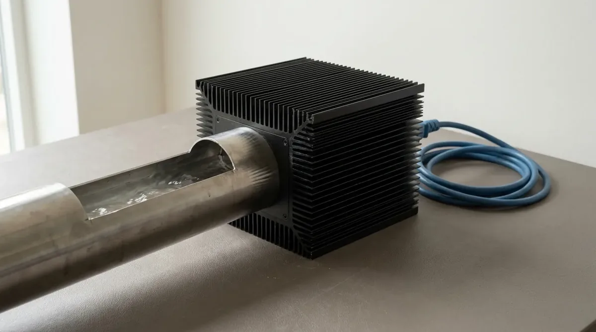 Mining farm DeFiSolution con insegna e turbine idroelettriche